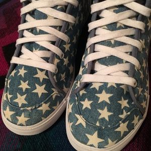 Airwalk Hi Top Blue Denim Shoes